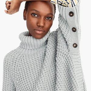 J. Crew Turtleneck Poncho w/ Buttons